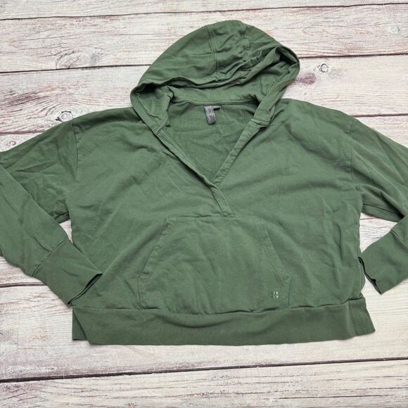 Sweaty Betty After Class Salix Green Relaxed Fit Hoodie Size M Top Sweatshirt - Picture 2 of 9